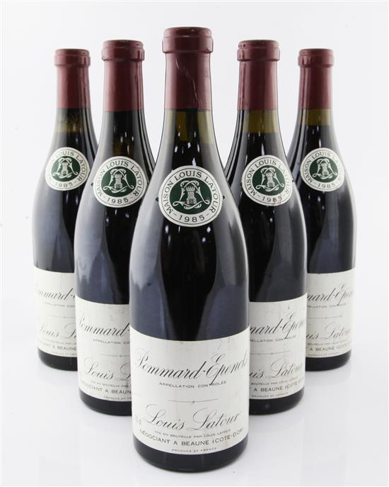 Six bottle of Louis Latour 1er Cru Pommard-Epenots 1985,